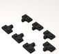 Classic Building Hinge Plate Bulk, 1x2 Locking with 1 Finger on Side with Groove 50 Piece, Compatible with Lego Parts and Pieces: (Color:Black)