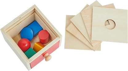 Adena Montessori Sorting Drop Box Toy with 6 Borad and Drawer Educational Toys for Kids Baby Toddlers