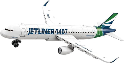 Apostrophe Games Commercial Jetliner Building Block Set - 133 Pcs, Ages 10+ Airplane Model Toy