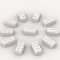 500 Piece Bulk 2x4 Building Bricks, Compatible with Lego, Flat White Bricks