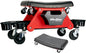 Maxshine 2-in-1 Modular Detailing Creeper Seat V2 | Rolling Creeper with Removable Cushion & Tool Tray | Heavy-Duty Polyethylene & Steel Frame, 4” Wheels | Complete Set (Black)