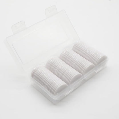 Set of 100 Opaque Plastic Learning Counters Mini Poker Chips Game Tokens with Storage Box (White, 1.58 Inch)