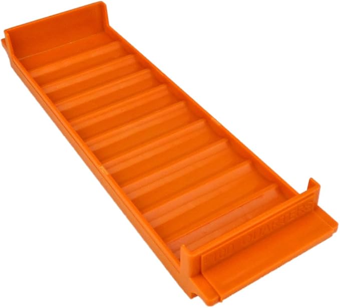 Rolled Coin Plastic Storage Tray, Quarters, Orange (5 Trays)