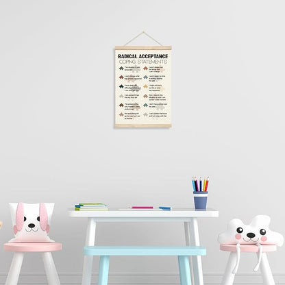 Geondos Therapy Office Decor, Mental Health Poster Canvas Wall Art for Decor, Motivational Mental Health Matters Canvas Print Wall Art Painting Ready to Hang 11.8x15.7 Inches
