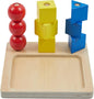 Adena Montessori Inspired Colored Solids on Dowels - Shape Sorting Toy Designed for 1-3 Years Old Toddlers