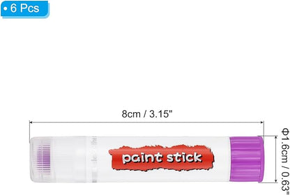 PATIKIL Tempera Paint Sticks, 6 Pcs Solid Tempera Paints Sticks Washable Bulk Markers Pen Quick Drying for Artists Beginners Art Supplies, Pink