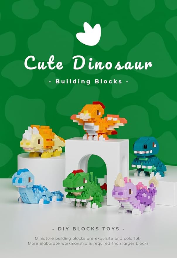 Pterosaur Cute Dinosaur Animals Creature Building Toy Blocks Ancient Creatures Life Mini Bricks Micro Building Toys