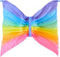 Sarah's Silks Rainbow Fairy Wings | Butterfly Costume for Kids, Real Natural Silk Montessori Waldorf Toys Dress Up for Pretend Play | Hand Dyed Toy for Girls and Boys Ages 3-8