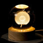 Dandelion 3D Dandelions Engraved Pattern with Wooden Lighted Base, LED Wooden Base Lamp with Switch, for Mom, Teacher, Christmas, Birthday, Valentine's Day