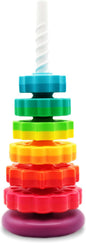 Baby Spin Stack Toy,Premium Stacking Toy for Kids, Spinning Stacking Toy for Babies and Toddlers,Educational Toddler Learning Toy,Baby 1 2 3 Birthday Gifts,Autism Sensory Spinning Toy