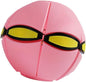 Magic Meta Ball, Children's Bouncing Ball, Magic Metaball, Magical Flying Saucer, Bouncy Balls, Parent-Child Interaction, Interactive Pop-Up Time Delay Transformation Toy Outdoor (pink-1, no lights)