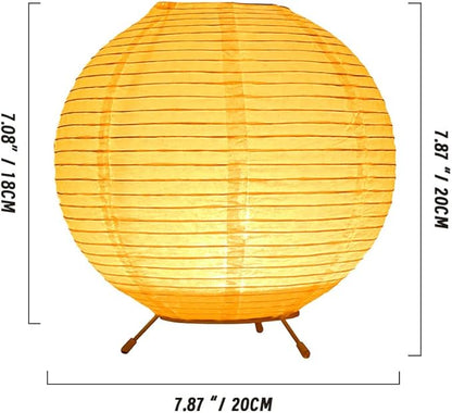Battery Operated Lamp Bedside Table Lamp Paper and Chrome Standing Lamp Room Decoration Festival Lantern Light Nightstand Desk Lamp Bedroom Dresser Living Kids Room College Dorm Coffee