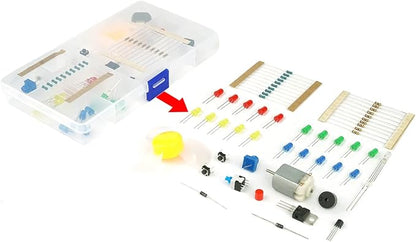 ELECFREAKS microbit Starter Kit 24 Accessories Micro:bit Basic Coding Electronics Kit, microbit Makecode Learning Kit with Guidance Manual (Without Micro: bit)