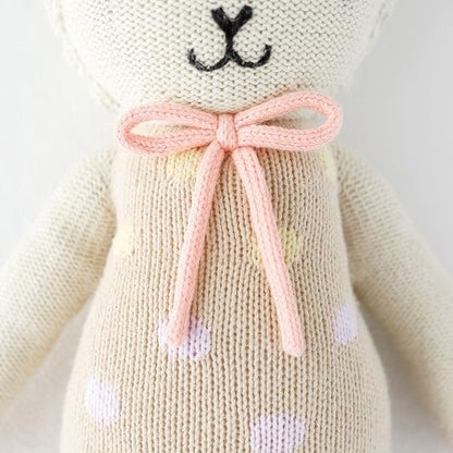 cuddle + kind Pastel Lucy The Lamb Little 13" Hand-Knit Doll – 1 Doll = 10 Meals, Fair Trade, Heirloom Quality, Handcrafted in Peru, 100% Cotton Yarn