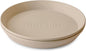 mushie Round Dinnerware Plates for Kids | Made in Denmark, Set of 2 (Vanilla)