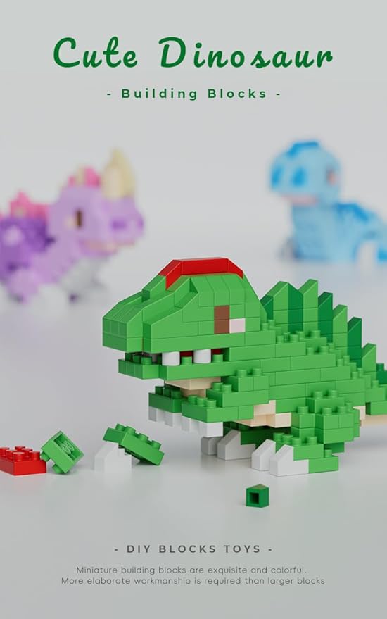 Plesiosaur Cute Dinosaur Animals Creature Building Toy Blocks Ancient Creatures Life Mini Bricks Micro Building Toys
