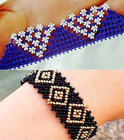 Perlin Glass Seed Beads 4mm 6/0 Round Mini Small Pony Spacer Beads 1100pcs for Jewelry Making Earrings Bracelets Pendants Waist DIY Handmade Metallic Color Kit (Silver Shiny)