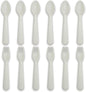 12 Pcs Kids Spoons and Forks Toddler Utensils Plastics Reusable Silverware Baby Cutlery Set Feeding Dinnerware Utensils BPA Free Microwave Dishwasher and Freezer Safe- White