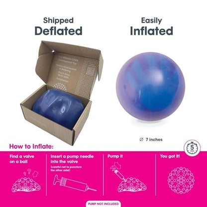 Edushape Incrediball Change-A-Color Sensory Ball - 7" Deflated Color Changing Baby Ball Helps Enhance Gross Motor Skills for Kids