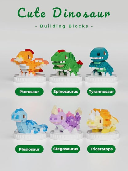 Stegosaurus Cute Dinosaur Animals Creature Building Toy Blocks Ancient Creatures Life Mini Bricks Micro Building Toys