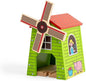 Bigjigs Rail Country Windmill Toy Train Tunnel - Bigjigs Train Accessories, Wooden Train Track Accessories, Windmill for Train Set, Trains for Kids