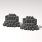 Classic Building Rock Bulk, Rockery Panel 8x8x6 Medium Symmetric 20 Piece, Compatible with Lego Parts and Pieces: (Color:Dark Gray)