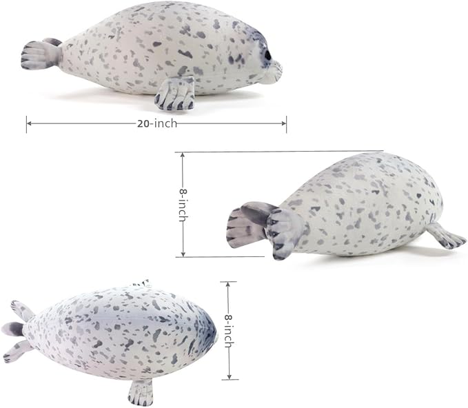 Sew Butiful Seal Stuffed Animal Toy, Cute plushies, 12" Seal Plush Pillow Gift for Girls Kids Children Birthday Christmas (Small)