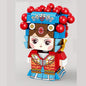 Chinese Style Fashion Building Block Set Chinese Traditional Elements Home furnishings Children's Educational Toys Gifts Suitable for Children Over 6 Years Old Boys and Girls (Dan Roles)