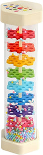 8.8" Rain Sticks for Kids,Wooden Rainmaker Montessori Toys for Baby 6-12 Months,Musical Toys Rattle Sensory Development, Rain Maker Toy Gifts for 6 7 8 9 12 Month Old Newborn Boys Girls Toddlers