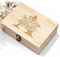 Personalized Monogrammed Wooden Keepsake Box Custom Engraved Memory Box with Initials Rustic Storage Box - Customized Gifts for Wedding Anniversary Thanksgiving Retirement Bridesmaid Groomsman Gift