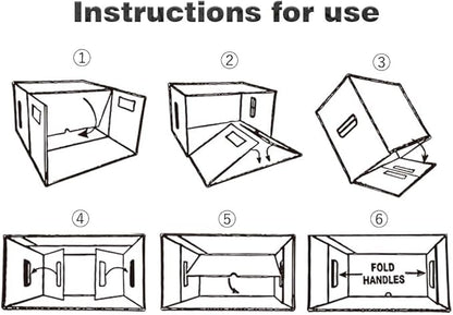 CROSSDESIGN 10 Pack Box Storage for Storing Small Items/Books/Kitchen/Supplies/Card, Corrugated Board Holds 150-175 Comics Collapsible/Stackable