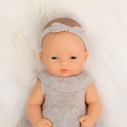 Miniland Doll 12 5/8'' Asian Girl (Polybag) - Made in Spain, Anatomically Correct, Quality, Inclusion