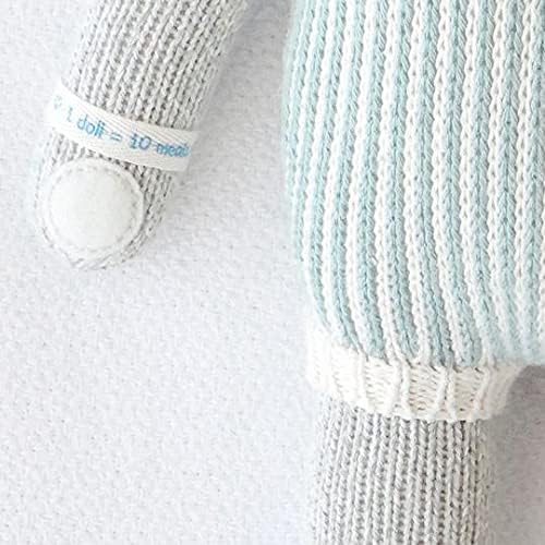 cuddle + kind Dylan The Kitten Little 13" Hand-Knit Doll – 1 Doll = 10 Meals, Fair Trade, Heirloom Quality, Handcrafted in Peru, 100% Cotton Yarn