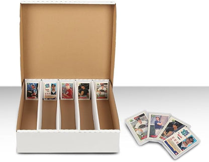 GRAND ORANGE 5000 Count Card Storage Box Full Lid Trading and Gaming Card Storage Box Sports Card Storage Boxe for Pokemon MTG Card Holders Collector Box Card Box Organizer
