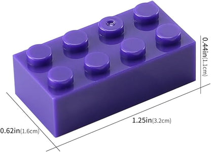 Feleph 100pcs 2x4 Bricks Dark Purple Pieces Parts Classic Building kit Creative Play Set Basic Blocks Toy Accessories Compatible with 3001 Major Brands