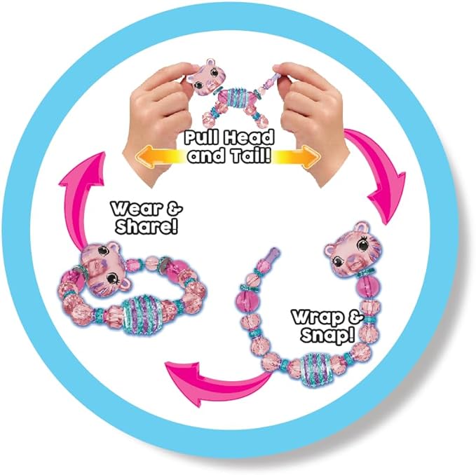 Twisty Petz 3-Pack Jewely Tiger & Cotton Honey Bear - Includes 3 Collectible Petz: 2 You See,1 Surprise! Adorable, collectible petz transform into friendship bracelets, necklace & accessories Girls 6+