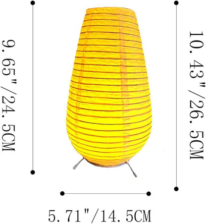 Battery Operated Lamp Bedside Table Lamp Paper and Chrome Standing Lamp Room Decoration Festival Lantern Light Nightstand Desk Lamp Bedroom Dresser Living Kids Room College Dorm Coffee