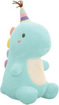 Stuffed Animal Plush Toys, Cute Dinosaur Toy, Soft Dino Plushies for Kids Plush Doll Gifts for Boys Girls (Blue, 13.8 Inch)
