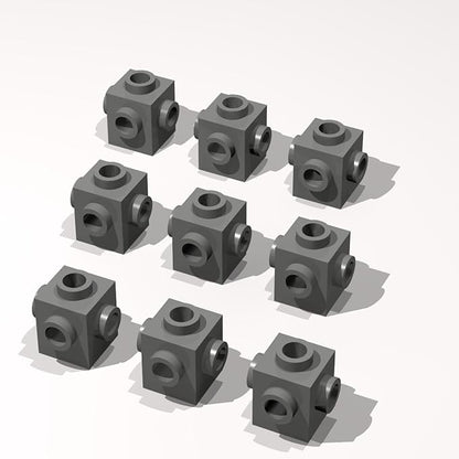 Classic Building Brick Bulk, 1x1 with Studs on 4 Sides 260 Piece, Compatible with Lego Parts and Pieces: (Color:Dark Gray)
