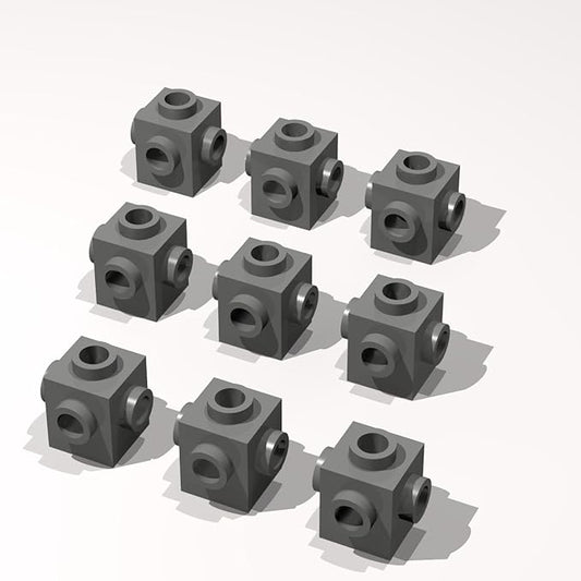 Classic Building Brick Bulk, 1x1 with Studs on 4 Sides 120 Piece, Compatible with Lego Parts and Pieces: (Color:Dark Gray)