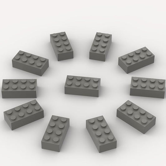 500 Piece Dark Gray Bricks Bulk, Gray 2x4 Building Bricks Flat, Compatible with Lego Parts and Pieces: 2x4 Dark Grey Bricks(Color: Dark Gray)