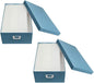 novelinks Photo Case 4" x 6" Photo Storage Box - 10 Inner Picture Storage Container (Sky Blue, 2 Pack)