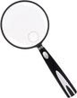 Feosky Handheld Reading Magnifier, 10X 30X Magnifier, 90mm Shatterproof Lens, Non-Slip Handle for Adults Close Work, Seniors Reading and Kids Nature Exploration, Hobby Observation(Silver)
