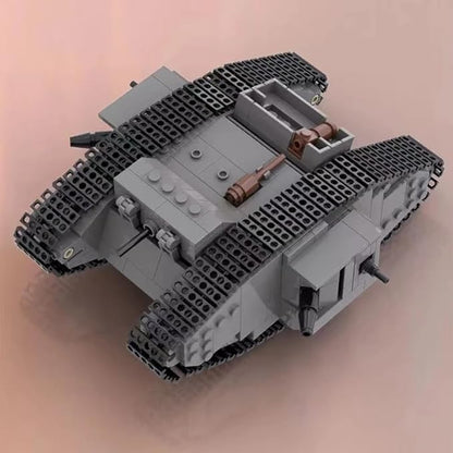 Generic WW1 Military MK Ⅳ Battle Tank Building Blocks Model Educational WW1 Weapon Heavy Black Tank Bricks Toys for Boy Gifts （544 Pieces） Ages 15 and Up T-02 MKⅣ- Wtih Original Box
