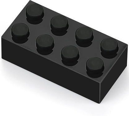 500 Piece Black Bricks Bulk, 2x4 Building Bricks Flat, Compatible With Lego Parts and Pieces (Color: Black)