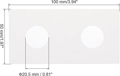 PATIKIL 2x2 Coin Flips, 350 Pack 20.5mm Cardboard Coin Holder Paper Coin Holders for Coin Collection Supplies Collector, White