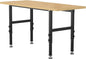60" Adjustable Workbench,Heavy-Duty Work Table,3000 LBS Load Capacity Particleboard Hardwood Workstation Outlets with Fixed feet,for Workshop, Garage