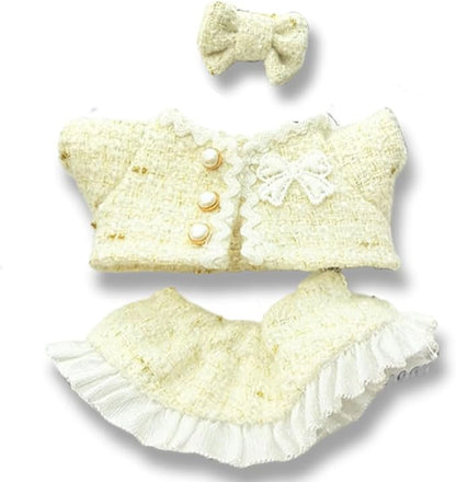 17cm Doll Clothes Set & Outfit Set for 17cm Dolls - Premium Fashion Dresses with Accessories, Luxury Chic Doll Clothing & Style Bundle,Just Clothes (Style-25)