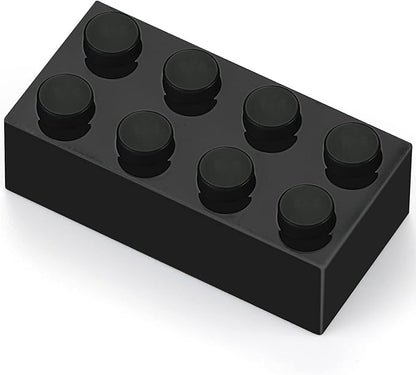 Feleph 100pcs 2x4 Bricks Black Pieces Parts Classic Building Creative Play Blocks Set Parts Toy Accessories Compatible with 3001 Major Brick Brands