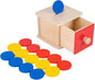 Adena Montessori Coin Lock Box,2 in 1 Object Permanence Box Toys for 1 Year Old Baby Coins,Wooden Mechanisms Help Develop Probelm Solving Skills Toys for 6-12 Month Infant Toys,Learning Kids Gifts